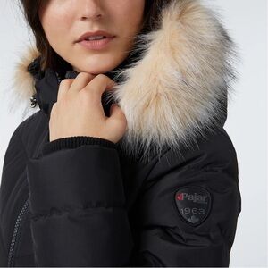 Pajar Women's Black Puffer Jacket with Fur Hood